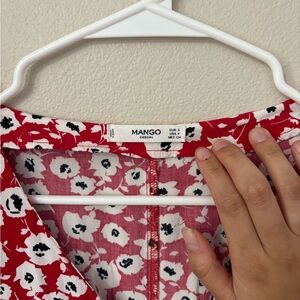 Mango Red and White Sleeveless Sundress